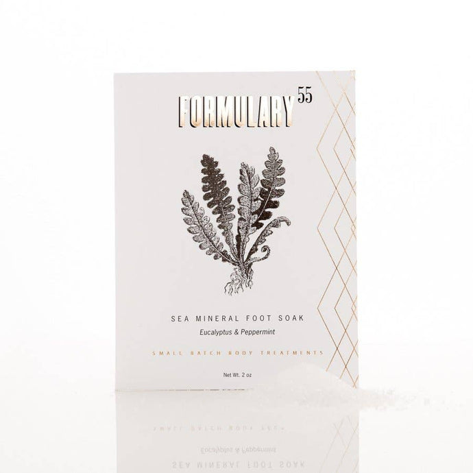 Sea Mineral Foot Soak in branded packing on a white background