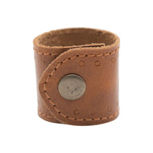 Load image into Gallery viewer, Leather Napkin Ring with Brass Snap Closure

