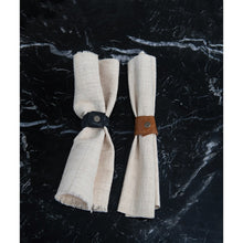Load image into Gallery viewer, Leather Napkin Ring with Brass Snap Closure
