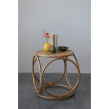 Load image into Gallery viewer, Handmade Rattan Side Table
