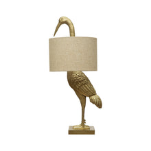 Load image into Gallery viewer, Resin Bird Table Lamp with Linen Shade
