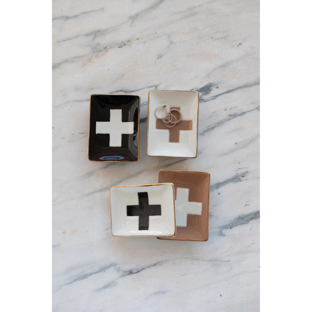 Handmade Stoneware Swiss Cross Plate