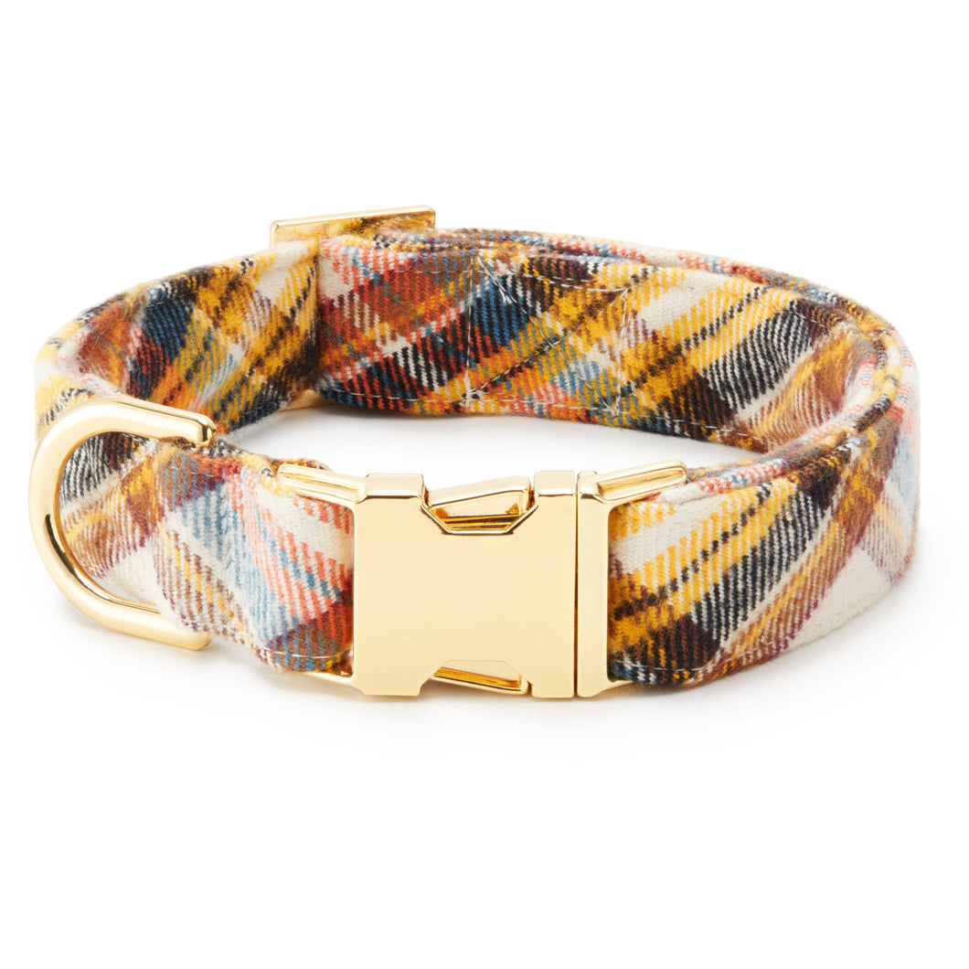 Cornucopia Flannel Dog Collar - Large