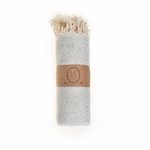 Load image into Gallery viewer, Malta Peshtemal  Cotton Beach Towel: Gray
