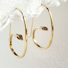 Load image into Gallery viewer, Bisjoux - Handmade Brass Serpent Wire Earrings

