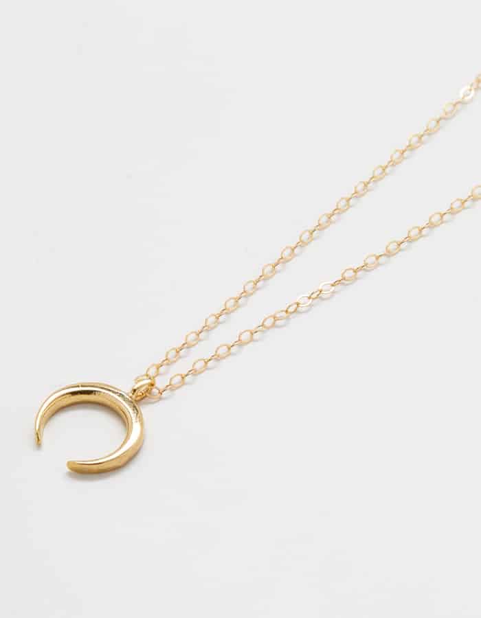 Gold Crescent Moon Necklace