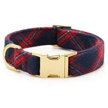 Load image into Gallery viewer, Kingston Plaid Flannel Holiday Dog Collar
