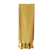 Load image into Gallery viewer, Throw Blanket with Pom Pom Tassels
